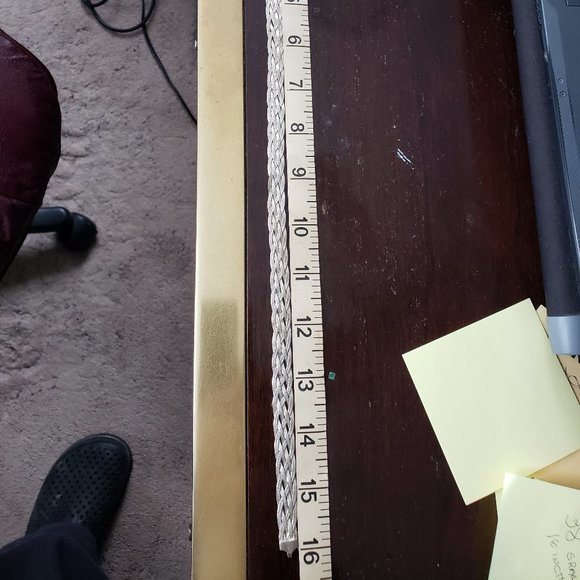 Vintage 925 Sterling Silver Braided Necklace - Picture 6 of 6